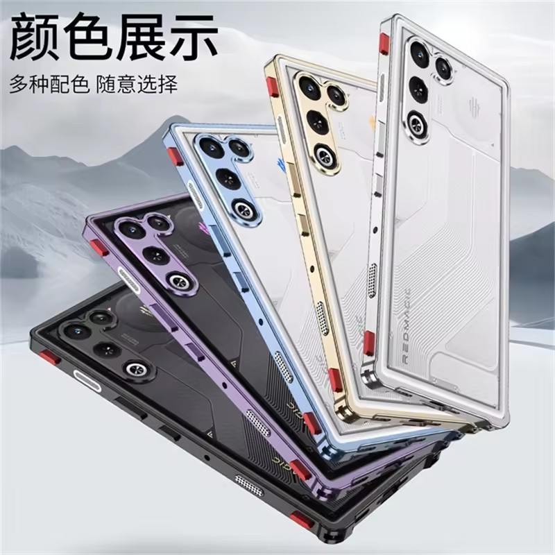 Vỏ Cho Redmagic 11 10 Máy Ảnh Kim Loại Có Thể Tháo Rời Bảo Vệ Siêu Mỏng Cho ZTE Red Magic 11Air Khung Kim Loại Chống Sốc Ốp Lưng