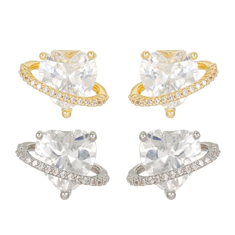 Exhila 1 Cặp Kẹp Tai Hợp Kim Sang Trọng Cho Freeclip 1 2 Tai Nghe Nhét Tai Có Đá Zircon Shimmering Kẹp Trên Charm Cho Frie