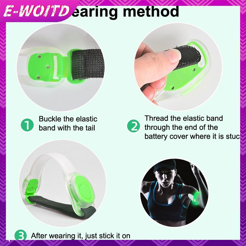 Băng tay LED E-WOITD có thể sạc lại - Đèn chạy bộ và chiếu sáng khi đi xe đạp ban đêm