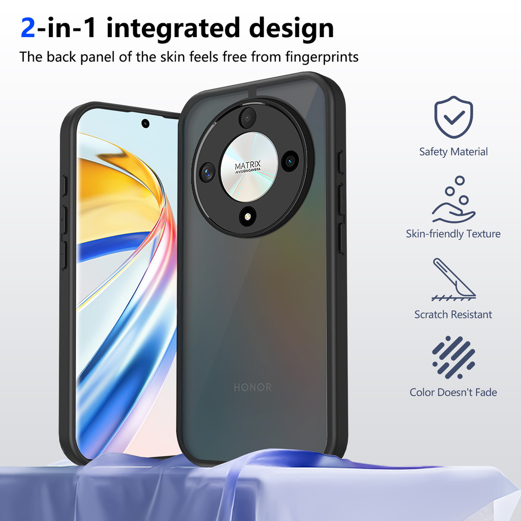Ốp lưng Honor X9D 5G Màu đen mờ cho Ốp điện thoại Honor X9D 5G