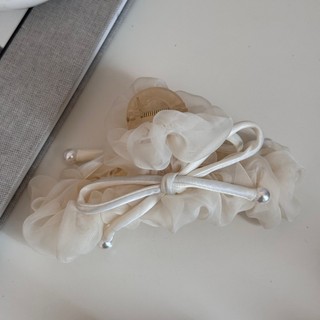 Kovoi Kẹp Tóc Cá Mập Organza Bong Bóng Ngọc Trai, Thiết Kế Cổ Tích Cho Tóc