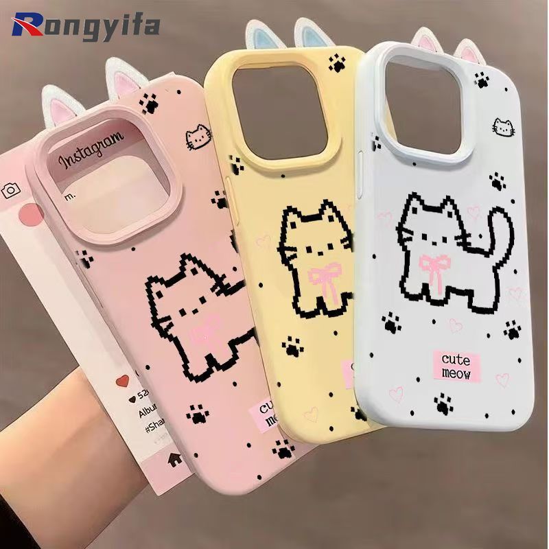 Ốp Điện Thoại Tai Mèo Dễ Thương Cho iQOO Neo 11 10 9 9S 8 Pro Plus 10R Vỏ Màu Kẹo Hoạt Hình Cat Paw Đơn Giản Mờ Chống Sốc Ốp Lưng Mềm