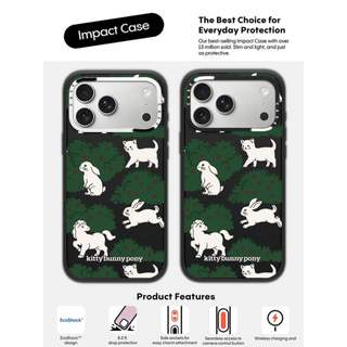 CASECASE X Kittybunnypony Grove Ốp Lưng Máy Ảnh Màu Trắng Vòng Phiên Bản Mờ Đen Cứng Hút Từ Tính Tác Động Dành Cho Apple IPhone 13 14 15 16 17 Pro Max Air Plus Có Hộp