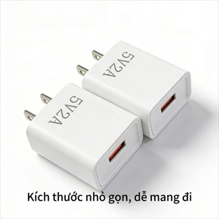 Củ sạc 5V2A-Đồng công suất 10W - cổng USB phù hợp cho các thiết bị gia dụng công suất nhỏ.