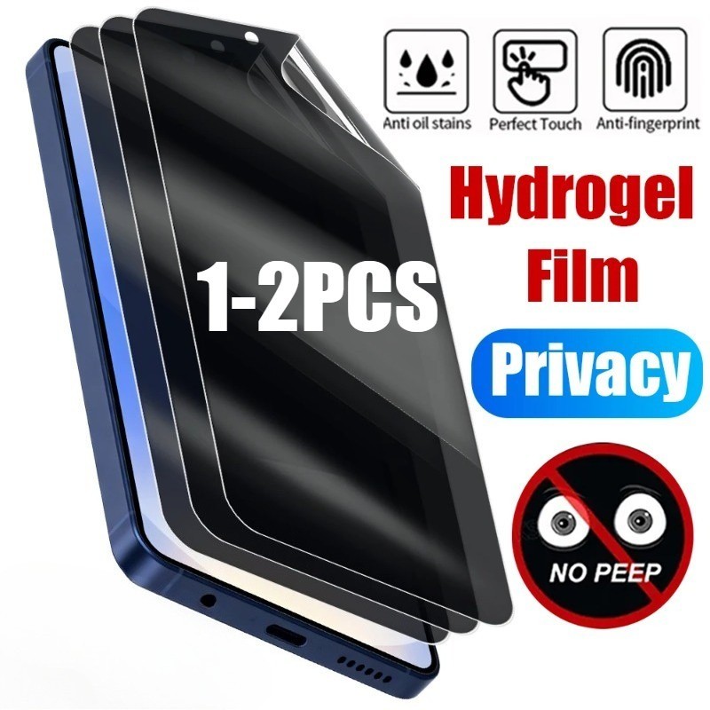 1-2 Chiếc Chống Gián Điệp Riêng Tư Mềm Hydrogel Cho Tecno Camon 30 30S 40 50 Premier Pro 4G 5G Chống Ánh Sáng Xanh Và Mờ Phim Mờ HD Bảo Vệ Màn Hình