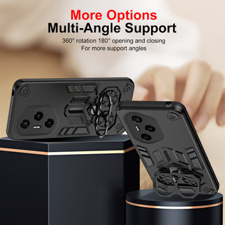 Dành cho Honor 300 Pro / 300 Ultra Ốp điện thoại cứng có giá đỡ vòng loại kéo Chống sốc viền nâng lên mỏng