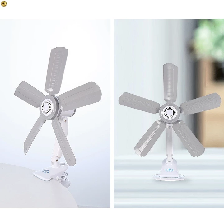 QUẠT TRẦN MINI 5 CÁNH ĐA NĂNG, Quạt mini kẹp bàn, quạt mini kẹp tường, quạt mini kẹp trần - BaHaTaKo
