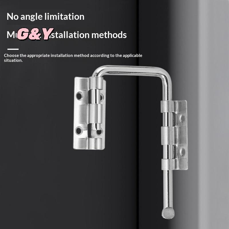 [G & Y-t] 1 Bộ Chốt cổng 90 / 180 độ Bạc / Không đục lỗ Chốt cửa bằng thép không gỉ bền Lo An toàn Hàng rào Bule cửa thiên thần [Mới]
