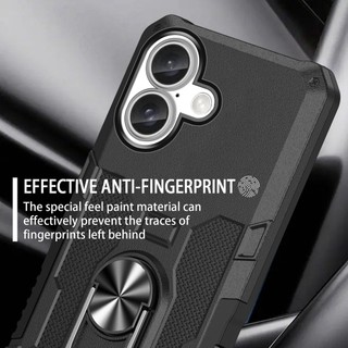 Ốp Điện Thoại Giá Đỡ Nhẫn Cho IPhone 17 Air 16 E 15 14 13 12 11 Pro Xs Max Plus Xr X 6 7 8 G Plus Ip Se Ốp Lưng PC Mờ