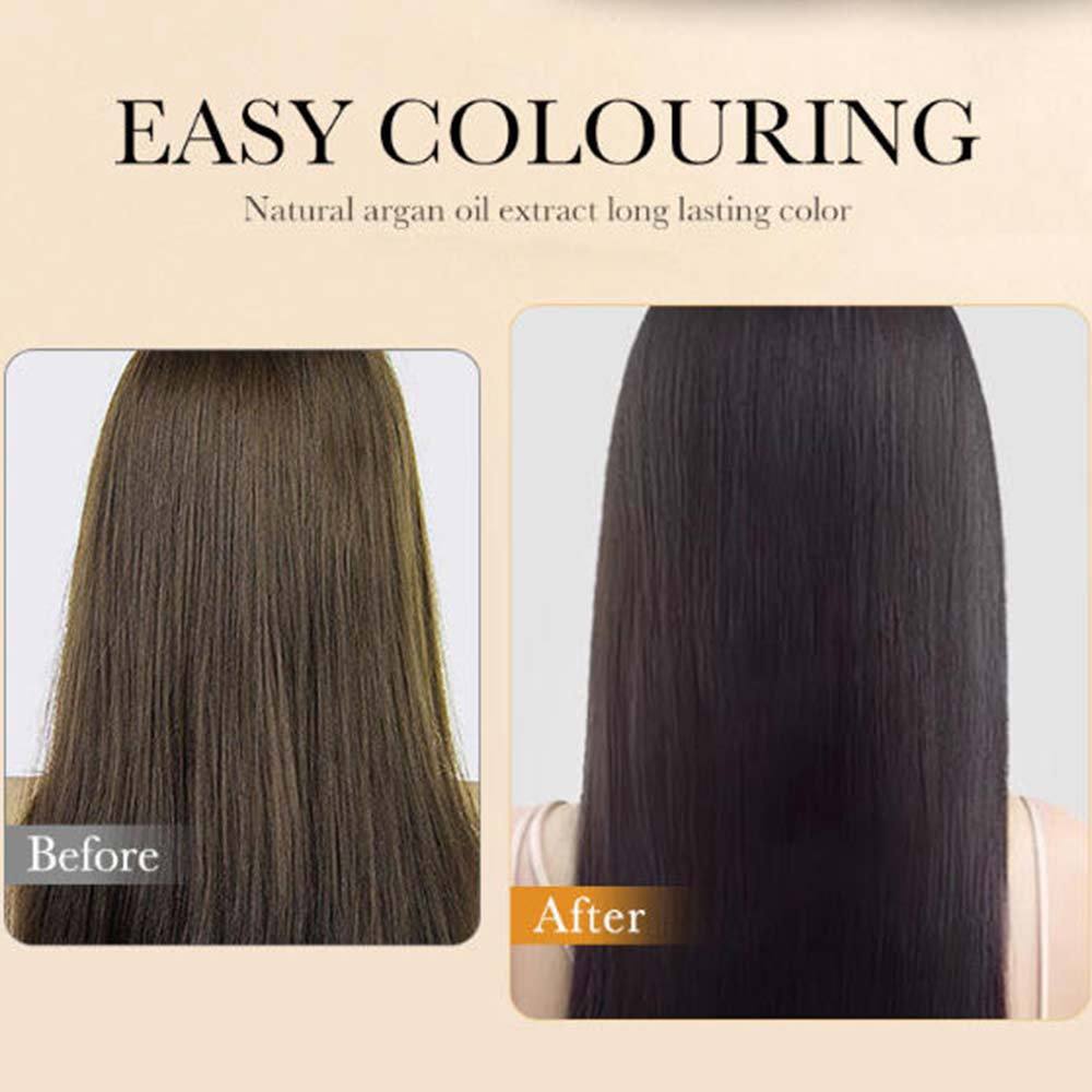 Fruit Vinegar Gel Pewarna Rambut Hair Dye Gel Color Natural Black Hair Color 500ml