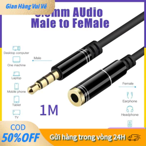 【48h】Dây nối tai nghe 3.5mm chất lượng cao, tương thích rộng rãi với các cổng tai nghe phổ thông.