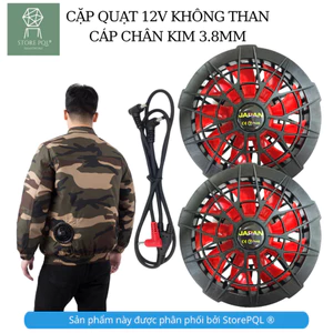 HÀNG CÓ SẴN - Quạt điều hòa 12V JAPAN chống nước tốt chín cánh không chổi than lắp cho áo bảo hộ lao động ngoài trời 5V