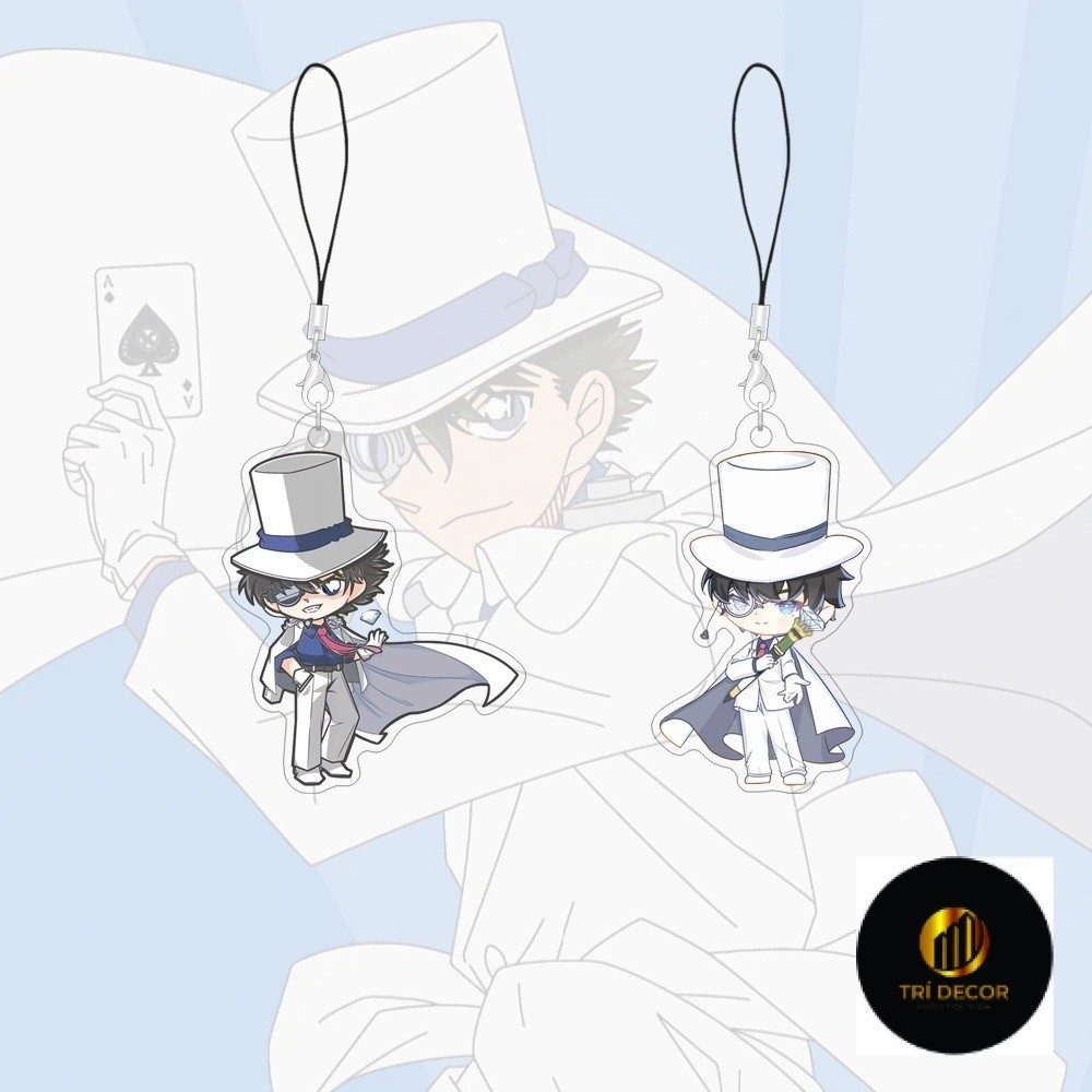 Dây đeo điện thoại 55mm Kid Phim hoạt hình Dectective Conan Charms Carton Phụ kiện điện thoại Acrylic Mặ