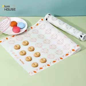 PlumHOUSE Silicone Macaron Nướng Thảm Non Sti Fondant Bánh Quy Miếng Lót Lò Nướng Tấm Lót Bánh Ngọt Dụng Cụ Cán Bột Thảm VN