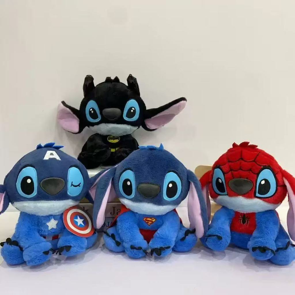 BH2 Lilo Stitch x Avengers Batman Captain America Người Nhện Plushie Gối Búp Bê Cotton Sang Trọng HB2