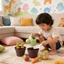 Excila Vai trò sáng tạo PlaySet Đồ chơi trồng cây với công cụ làm vườn cho trẻ mới biết đi
