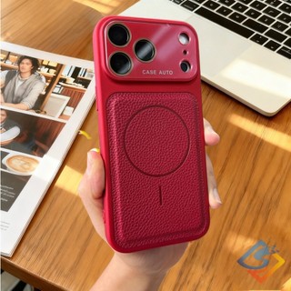 Ốp lưng cứng từ tính chống rơi sang trọng cho IPhone 17 Pro Max 13 14 15 16 Pro Max Vỏ bảo vệ ống kính kính cửa sổ lớn Vỏ chống sốc