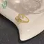 Nhẫn thời trang nữ với ngọc trai giả hình hoa tulip và zircon, phù hợp tiệc cưới