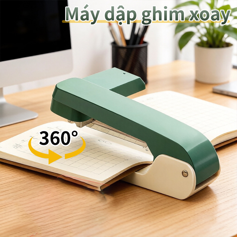 Máy đóng sách xoay 360 độ, công cụ đóng sách tiết kiệm sức lực, máy ép giấy di động đơn giản