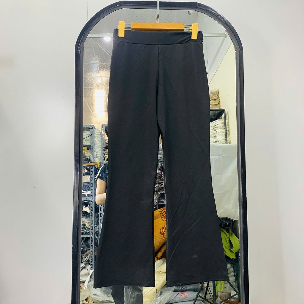 Bộ quần ống loe +kết hợp áo phông crop top tăm ngắn - chang3158quanaao