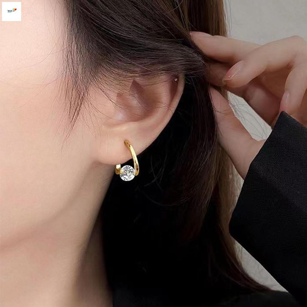 Bông tai zircon đinh tán - Phù hợp dự tiệc và làm quà tặng