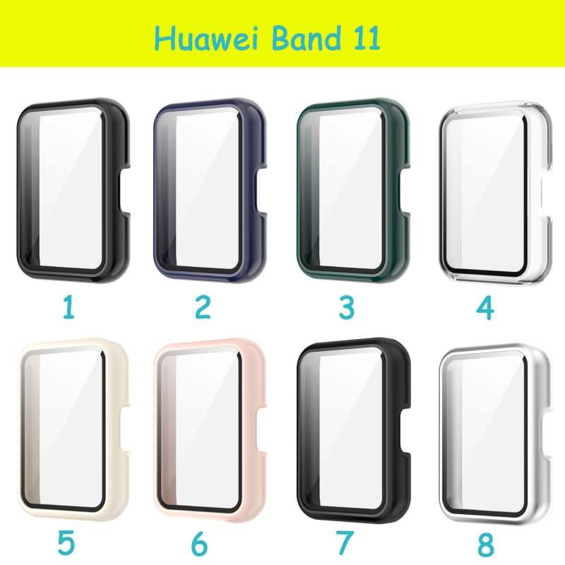 Ốp Lưng Cho Huawei Band 11 Pro Nhựa Ốp Lưng Vỏ Bảo Vệ Vòng Tay Huawei Band11 11Pro Vỏ PC Cứng Vỏ Bảo Vệ Toàn Diện Kính Phim Bảo Vệ