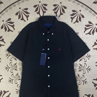 Áo sơ mi tay ngắn cao cấp với logo ngựa thêu, bằng cotton nguyên chất, phù hợp cho nam và nữ