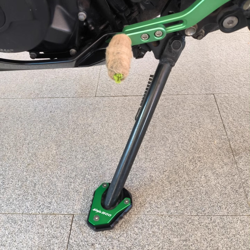 DÀNH CHO KAWASAKI Ninja 500 Z500 Xe Máy Bên Đứng Phóng To Chân Đế Miếng Lót Nối Dài Chống Trượt Chân Tấm
