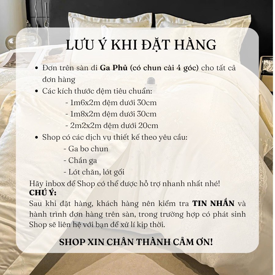(SGN22) Bộ Chăn Ga Gối Phi Lụa Với Họa Tiết Vân Chìm Mang Phong Cách Châu Âu Siêu Xinh - MemMinBedding Luxury