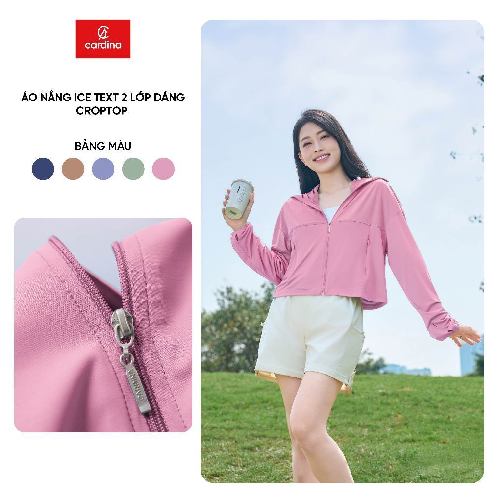 Áo chống nắng nữ CARDINA 2 lớp chất liệu Icetext chống tia UV hiệu quả 6NHF01