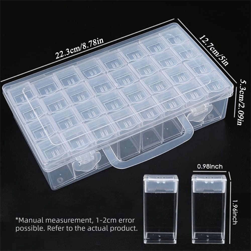 Hộp đựng phụ kiện thêu CHEESELY, có tay cầm Hộp lưu trữ hạt Perler, Hộp lưu trữ DIY di động