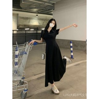 Váy ngắn tay cao cấp nữ dáng rộng màu đen, phù hợp mùa hè - Giảm giá 40%
