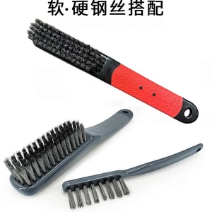 Tay Cầm Bằng Nhựa Đen Mã Hóa Cứng Mềm 304 Thép Không Gỉ Dây Bàn Chải Đánh Bóng Làm Sạch Loại Bỏ Sơn Wenwan Walnut Giày Bàn Chải CAN8