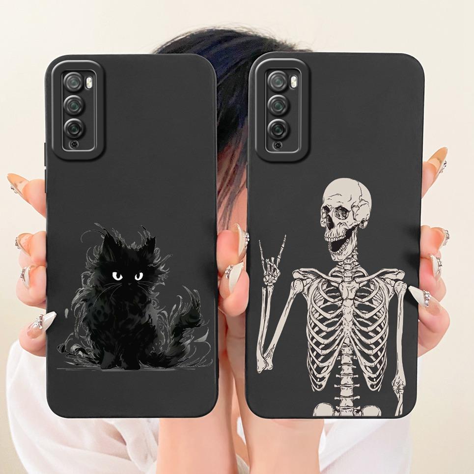 Ốp Điện Thoại Cho Huawei Enjoy 20 Pro Enjoy 60 Enjoy 10 Vỏ Silicon Hoạt Hình Rồng Ngộ nghĩnh Mèo Biển Họa Tiết Chống Sốc Ốp Lưng
