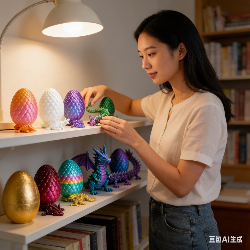Trứng Rồng Ma Thuật Với Hình Rồng 3D In Đá Quý Rồng Đồ Chơi Trang Trí Quà Tặng