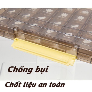 Hộp Thuốc 28 Tiện Lợi, Dung Tích Lớn Trong Suốt, Hộp Chia Ngăn, Bảo Quản Viên Thuốc Chống ẩm Khi Du Lịch