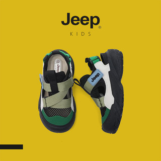 JEEP Giày Trẻ Em Baotou Giày Sandal Velcro Thoáng Khí Bé Trai Bé Gái Mùa Hè Ngoài Trời Giày Đi Biển Thượng Nguồn