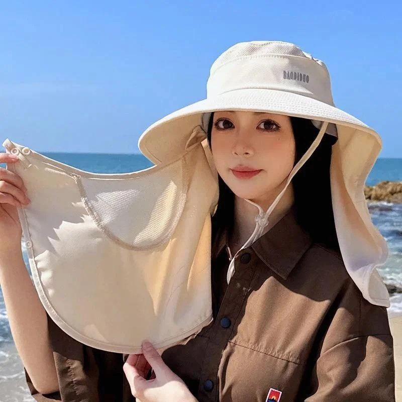 Mũ Chống Nắng,Chống 99% Tia UV,Vành Mũ Lớn Bảo Vệ Cổ,Có Thể Tháo Rời,Thoáng Khí Chống Bụi
