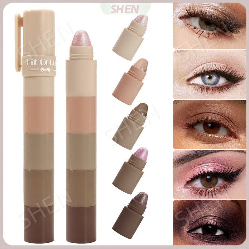 YW FIT COLORS 5 Phần Bút Phấn Mắt Nhỏ Ngọc Trai Phấn Mắt Kết Hợp Gói Không Dễ Dàng lem Nằm Tơ Bóng Cao