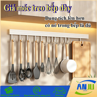 Giá Treo Bếp Không Khoan, Móc Treo Dụng Cụ Nhà Bếp Bằng Nhôm Không Gian, Móc Treo Trên Tường, Chống Rỉ Và Bền