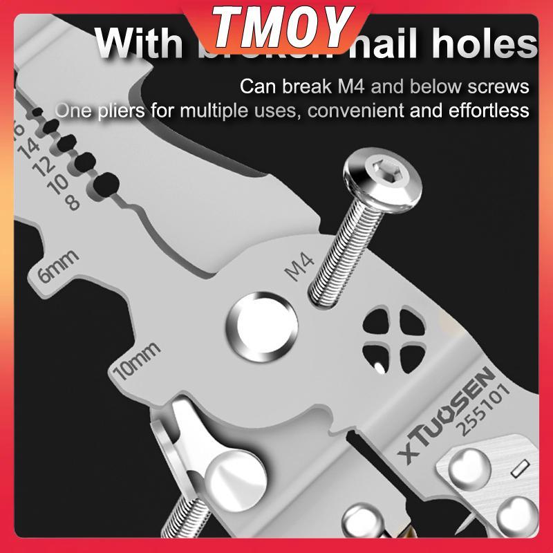 TMOY Foldalbe Dây Tước Kìm Kiểm Tra Điện Áp Cắt Cáp Kìm Uốn Dây Đa Năng Vũ Nữ Thoát Y Kìm Điện TMOY