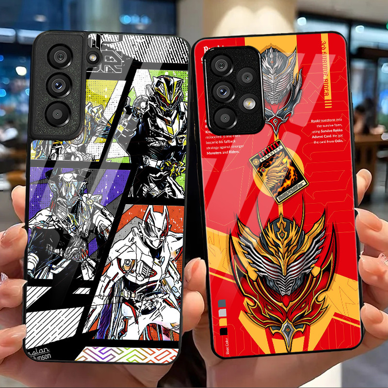 Ốp Điện Thoại Kính Kamen Rider 07 Cho Samsung Galaxy S9 Plus S10 S10e S20 FE S20 Plus S21 S22 S23 S23 Ultra Note 9 10 Plus Note 20 Ultra Cover