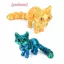 Mèo in hình 3D khớp nối 12cm Đồ chơi động vật dễ thương Trang trí để giảm căng thẳng Trang trí máy tính để bàn Quà tặng Giáng sinh cho thú cưng
