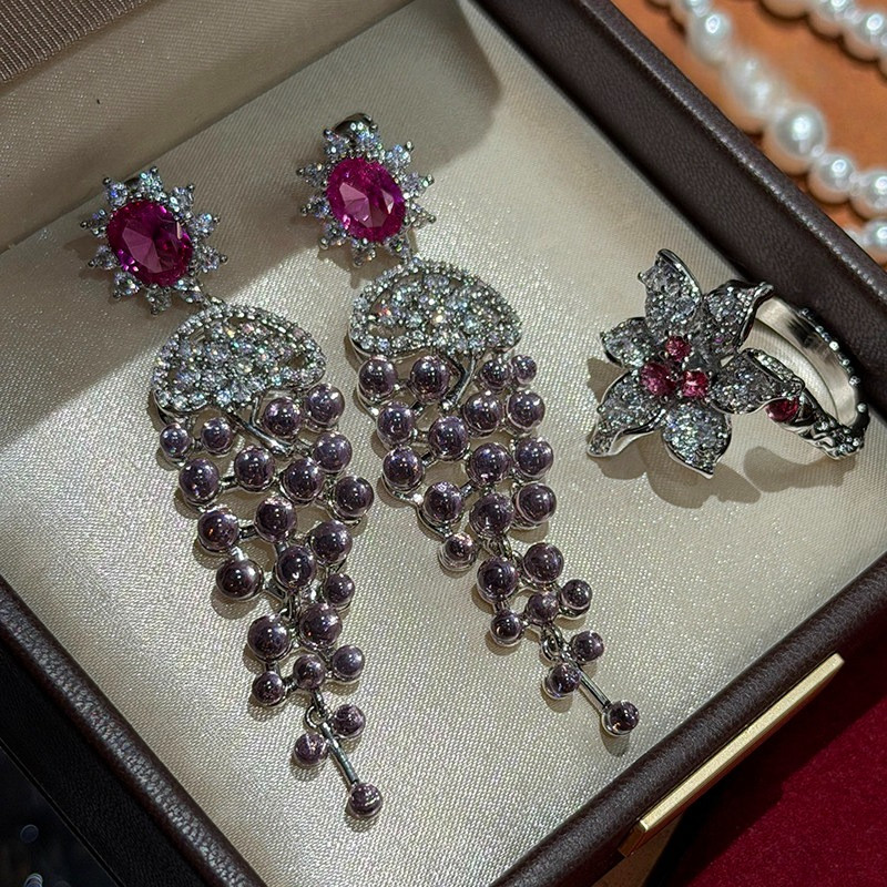 Thời trang Hàn Quốc sang trọng - Bông tai dài zircon phong cách mới, tinh tế