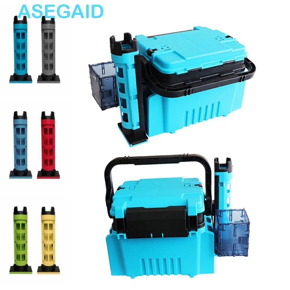 SWISSWIN Hộp Câu Cần Đứng, Hộp Câu Cá Bằng Nhựa Di Động, Tổ Chức Ngoài Trời Bền Có Thể Tháo Rời Chèn Kẹp Hộp Câu Cá Thùng Giá Đỡ Thiết Bị Chèn