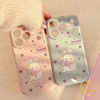 Phim hoạt hình dễ thương Người tuyết cho IPhone 16 17 15 13 12 11 14 Pro Max XR Air X XS Max 16 15 7 8 Plus Vỏ chống rơi ống kính cao cấp mềm