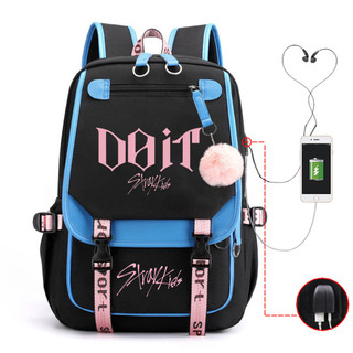 Ba lô trẻ em lạc lối cho học sinh Công suất lớn In nhẹ SKZ IT TAPE DO IT School Bag