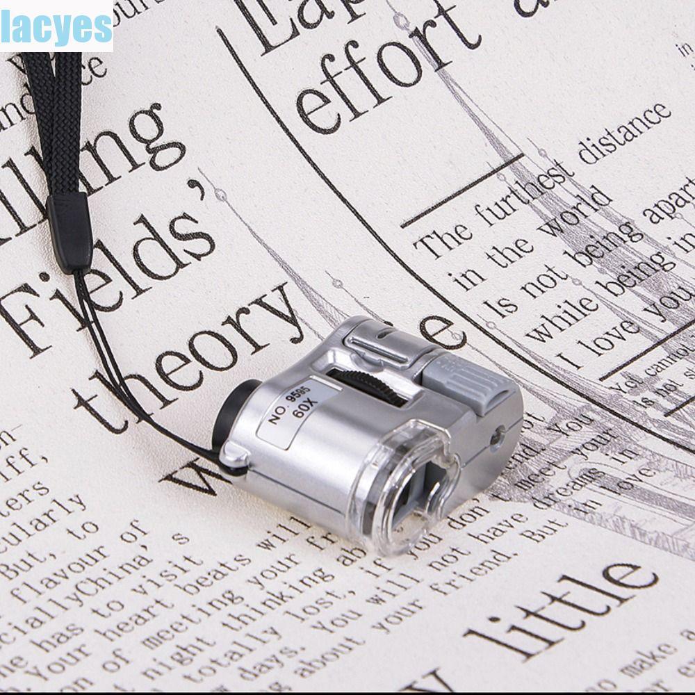 Kính hiển vi bỏ túi LACYES, Kính lúp cầm tay Lúp, Máy trang sức chạy bằng pin cầm tay 60X di động