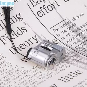 Kính hiển vi bỏ túi LACYES, Kính lúp cầm tay Lúp, Máy trang sức chạy bằng pin cầm tay 60X di động