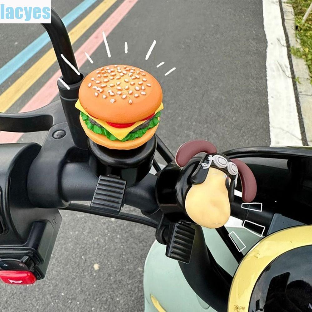 LACYES Chuông Xe Đạp Hoạt Hình, Sừng Xe Đạp Hamburg French Fries, Báo Động Tay Lái Sandwich Đáng Yêu, Dùng Cho Xe Đạp/Xe Tay Ga
